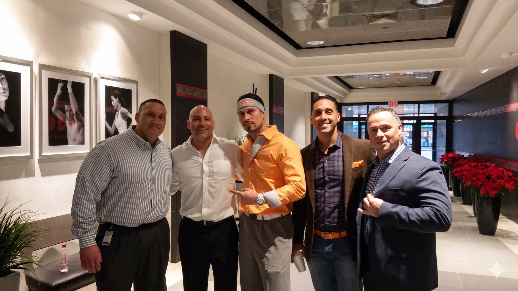 Ronnie Di Cicco with business team at GNC headquarters setting